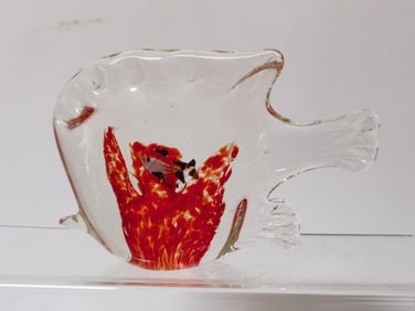 Vintage Murano Italy Aquarium Glass Fish