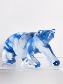 Art Glass Blue Bear
