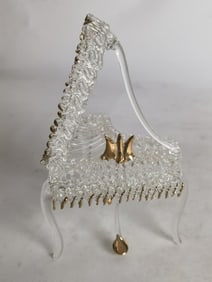 Vintage Gilt Art Glass Piano Decor