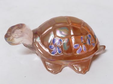 Vintage Lenox Sunset Iridescent Hand Painted Turtl