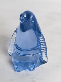 US Commemorative Blue Art Glass Penguin Decor