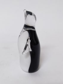 Vintage Murano Italy Black/White Art Glass Penguin