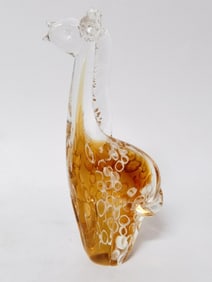 Vintage Murano Italy Amber Glass Giraffe