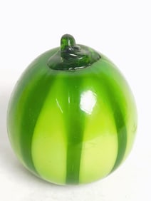 Vintage Art Glass Green Melon