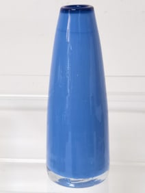 Blue Glass Bud Vase