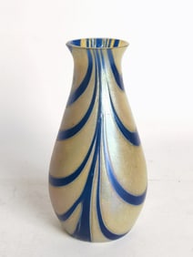 Vintage Iridescent Blown Glass Bulb Vase