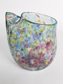 Vintage Hand Blown Mexican Art Glass Creamer