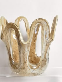 Zorza Poland Art Glass Handkerchief Vase