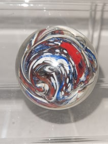 Vintage Murano Style Splatter Swirl Glass Paperwei