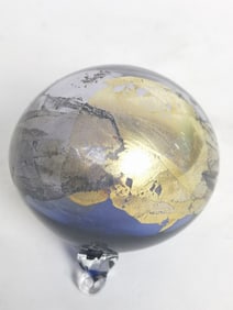 Vintage Gilt Amethyst Glass Ornament