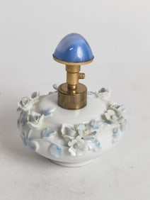 Vintage Hand Made Porcelain Floral Perfume Bottle