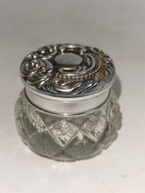 Vintage Avon Field Flowers Vanity Glass Jar