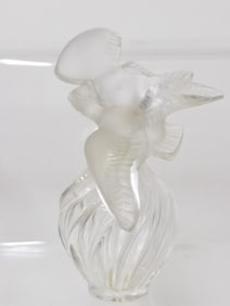 Vintage Clear Ribbed Glass Perfume Bottle