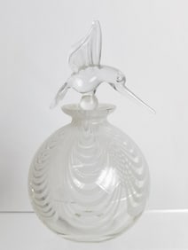 Vintage Hand Blown Glas Perfume Bottle