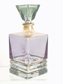 Vintage Italian Illusions Green/Purple Glass Perfu