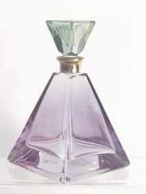 Vintage Italian Illusions Green/Purple Glass Perfu