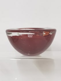 Vintage Kosta Boda Ruby Princess Inaugural Bowl