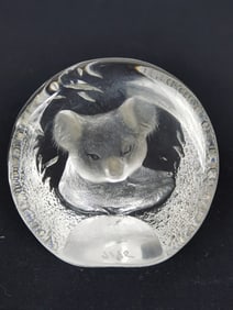 Mats Jonasson Koala Crystal Paperweight