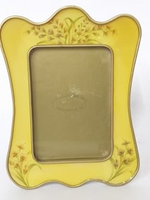 Vintage Enameled over Metal Photo Frame