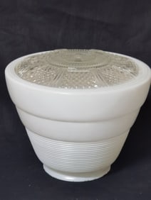 Vintage Heavy Milk Glass Lamp Shade
