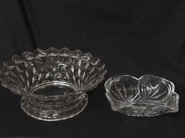 (2) Vintage Glass Dishes
