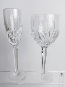(2) Waterford Crystal Wine Glasses