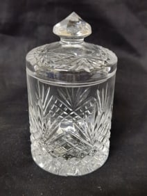 Vintage Crystal Biscuit Jar