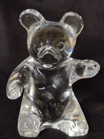 Vintage Daum France Crystal Bear