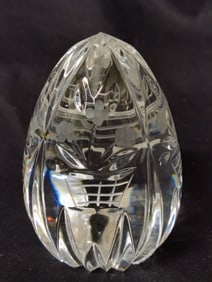 Vintage Rogaska Crystal Egg Paperweight