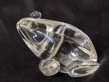 Vintage Steuben Crystal Frog