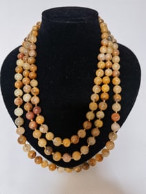 Natural Agate Bead Necklace