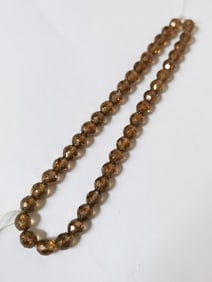Faceted Brown Crackle Beads