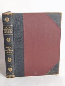 1918 Our Wonder World Vol. X The Quiz Book Index