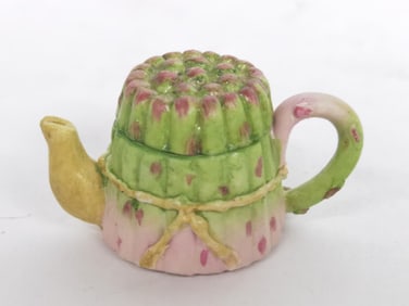 Vintage Khien Ceramic Miniature Asparagus Teapot