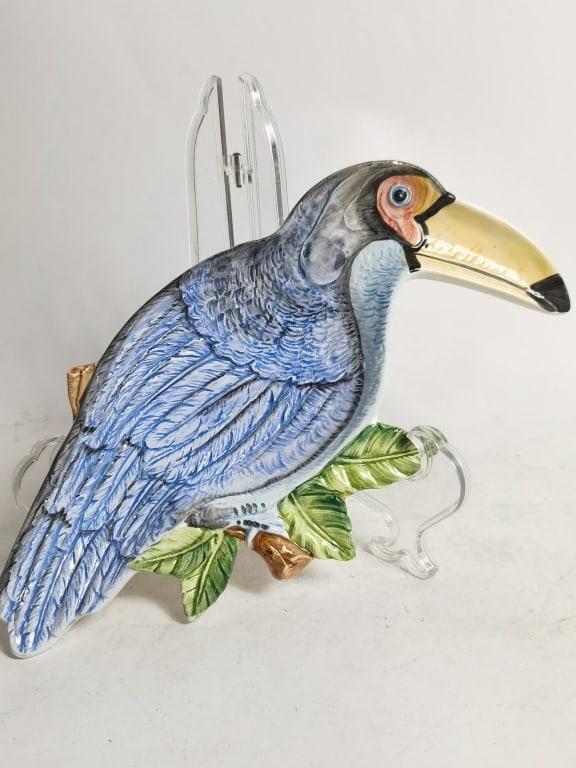 Vintage Italian Hand Painted Toucan Ceramic Plate (1 of 4)
