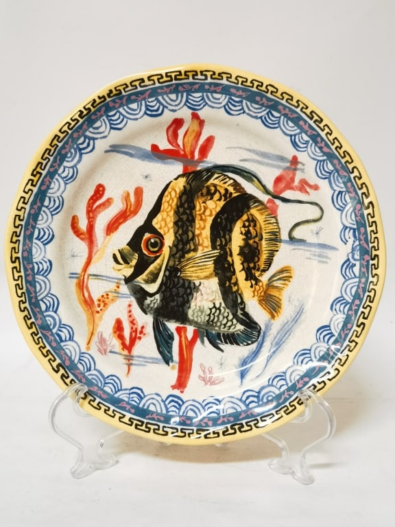 Anthropologie Nathalie Lete Angelfish Plate: Anthropologie Nathalie Lete Angelfish Plate, 10in