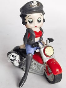 1999 Betty Boop Motorcycle Porcelain Salt/Pepper S