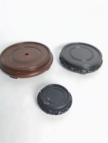 (3) Chinese Wood Carved Stands