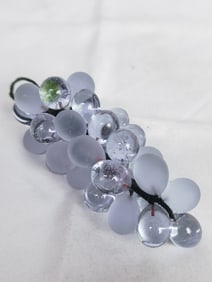 Chinese Blue Clear/Frosted Glass Grapes
