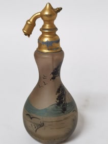 Antique French Signed Ducobu Glass Perfume Bottle