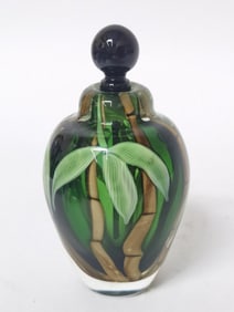 1990 Orient & Flume Braley Bamboo Art Glass Perfum