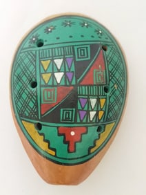 Vintage Peruvian Pottery Ocarina