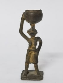 Vintage African Bronze Ashanti Figurine