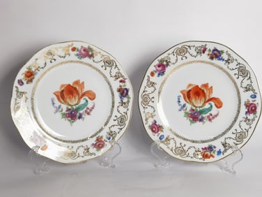 Pr. of Large Vintage EP Phila Czech Porcelain Plat