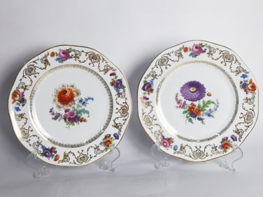 Pr. of Large Vintage EP Phila Czech Porcelain Plat