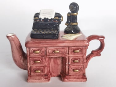 Vintage Porcelain Office Desk Teapot