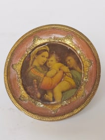 Vintage Florentia Italian Madonna of the Chair Plaque