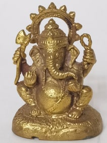 Vintage Gilt Bronze Ganesha