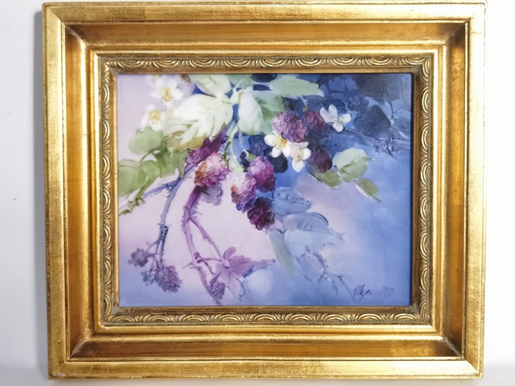 1983 Signed Algra Vintage Hand Painted Floral Pore (1 of 6)