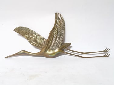 Brass Crane Wall Hanging
